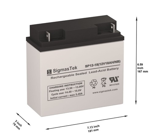 SigmasTek SP12-7.5 T2 Battery Set of 10 for Hewlett Packard