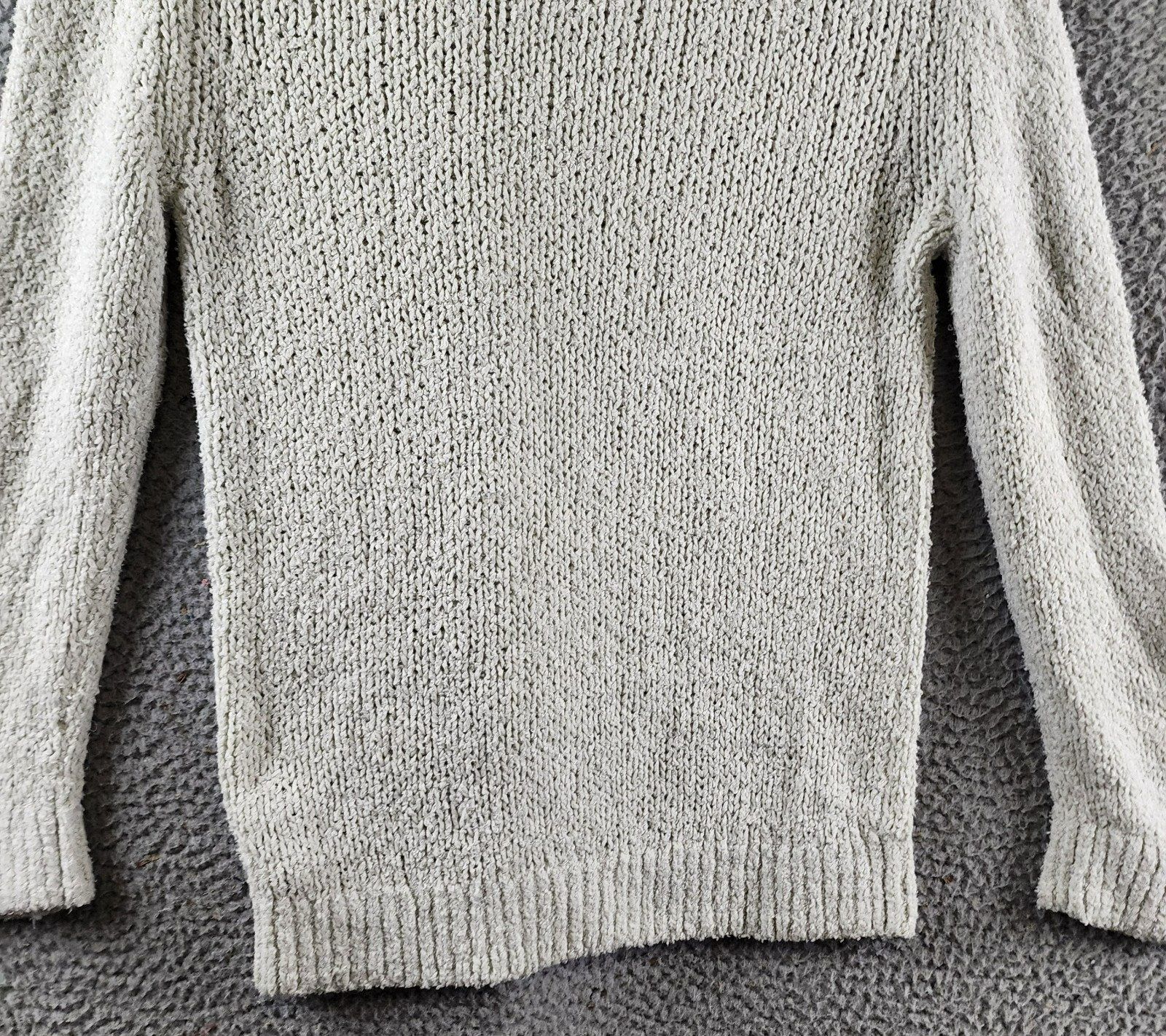 Theory Shrunken Crewneck Sweater Women's P Reed Ribbed Hem Linen Blend Pullover - Picture 14 of 14