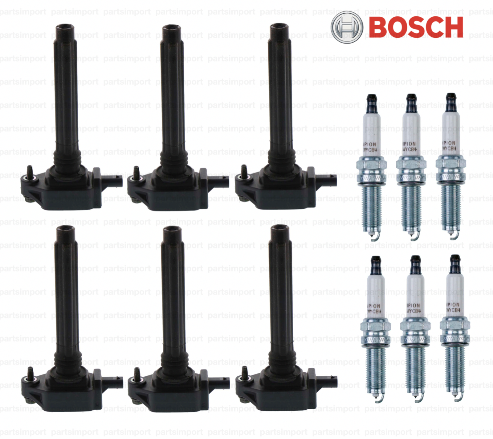 Ignition Tune Up Kit 6 Coils + Spark Plugs for Chrysler Dodge Jeep 3.6L (11-18)