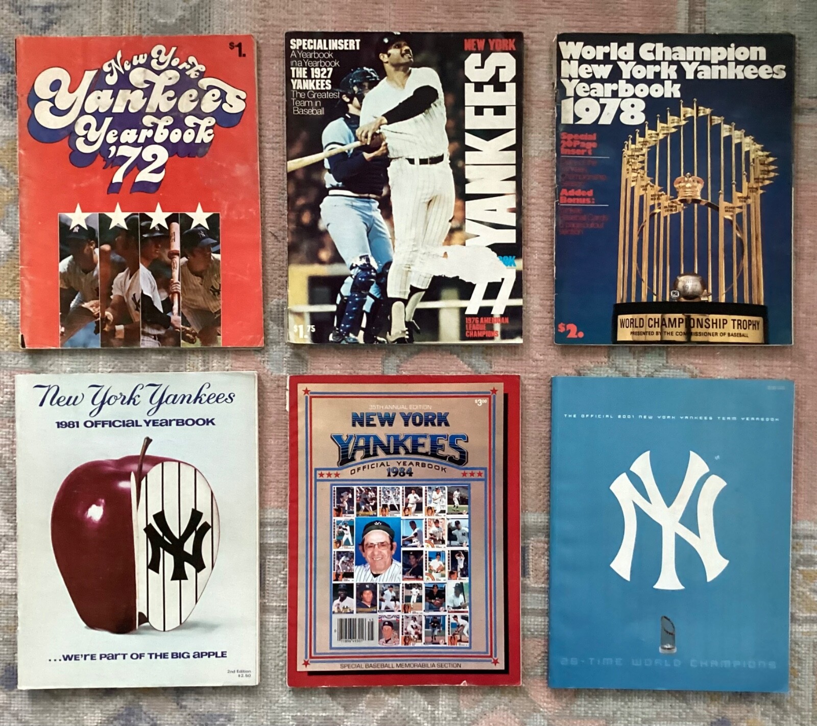New York Yankees Yearbook Lot of 6-1972-1977-1978-1981-1984