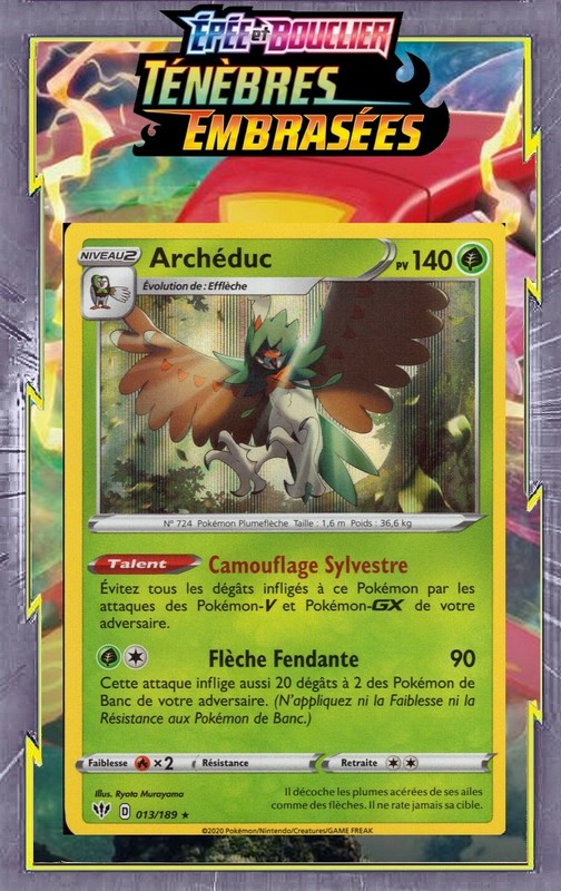 ArchÃ©Duc Holo - Eb03:TÃ©NÃ¨Bres EmbrasÃ©Es - 013/189 -Carte Pokemon Neuve FranÃ§Aise