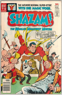 Shazam! #27  Captain Marvel & Kid Eternity vs Dr. Sivana!   1977 VF+ DC Comic!