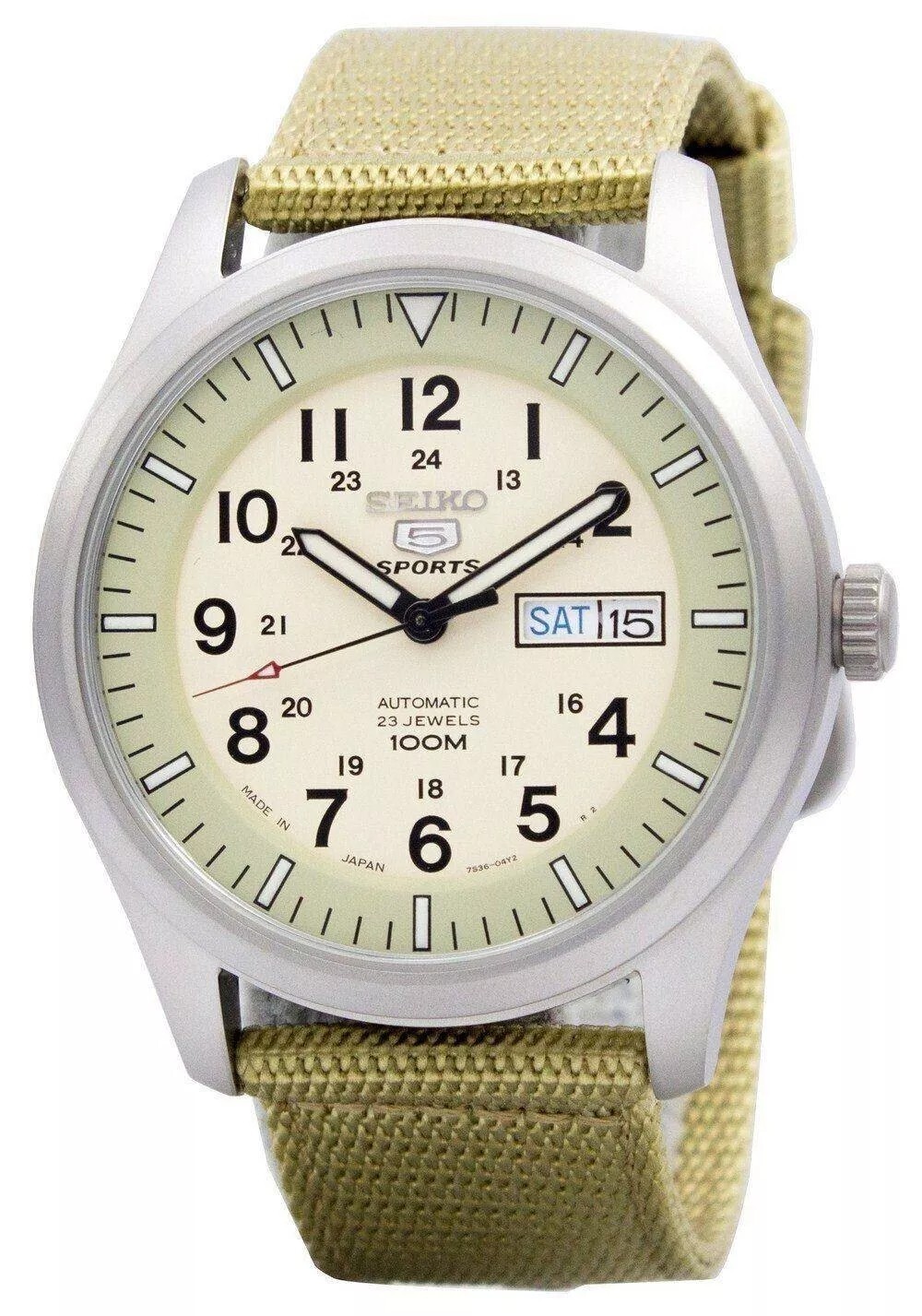 Pre-owned Seiko Mens 5 Sports Analog Dress Automatic Japan Watch Snzg07j1