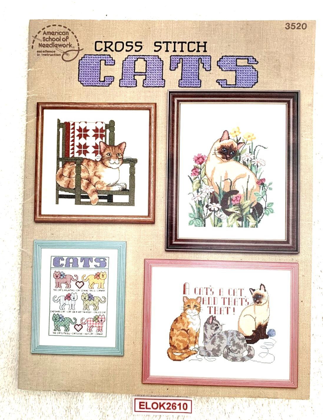 American School of Needlework Cross Stitch Cats 10 Patterns