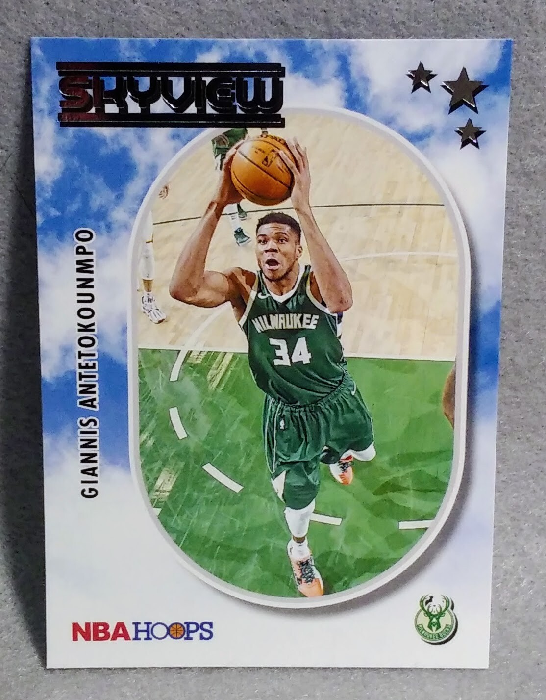 2021-22 Panini NBA Hoops, Giannis Antetokounmpo, Skyview 2021-22 Panini NBA Hoops, Giannis Antetokounmpo, Skyview
