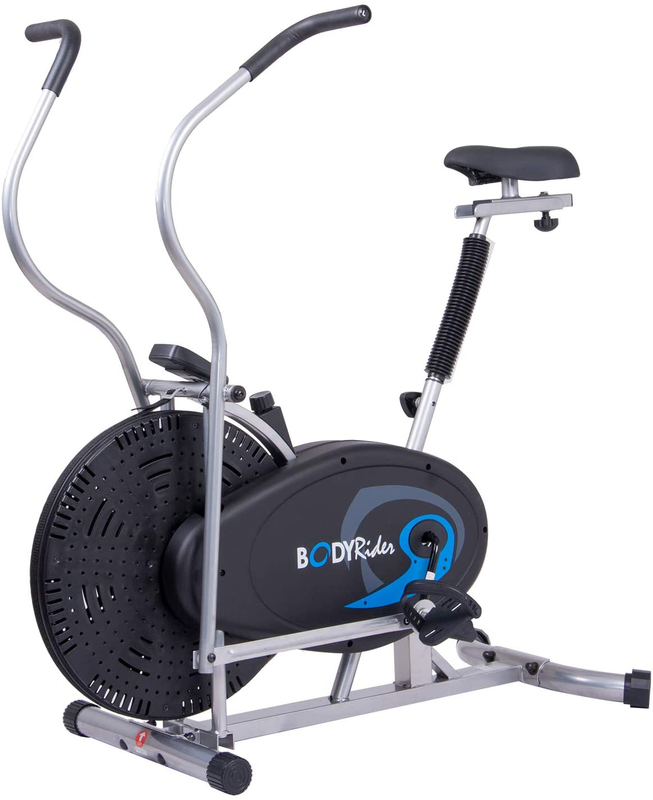 Upright Exercise Fan Bike Sports Fitness Indoor Stationary Cycling Workout Black