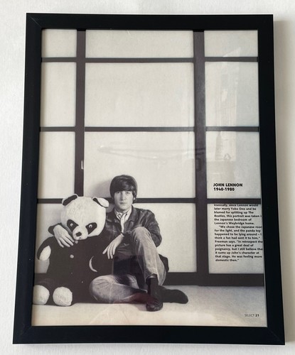 Vintage John Lennon Framed Photo Picture Robert Freeman