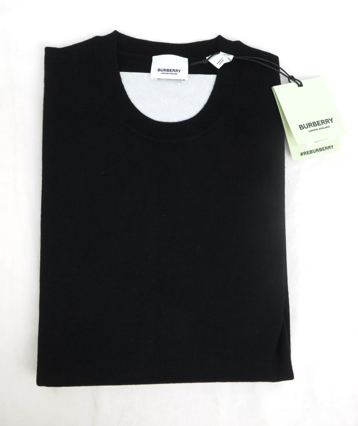 Pre-owned Burberry $830  Bempton Black Merino Wool Elbow Check Patches Pullover Sweater S