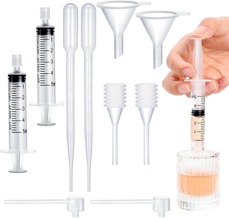 Premium 10Pcs Perfume Refill Tool Kit,Plastic Perfume Dispenser Transfer Tools,T