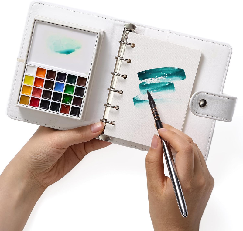 Travel Watercolor Sketchbook Set: Portable Skecthbook Journal