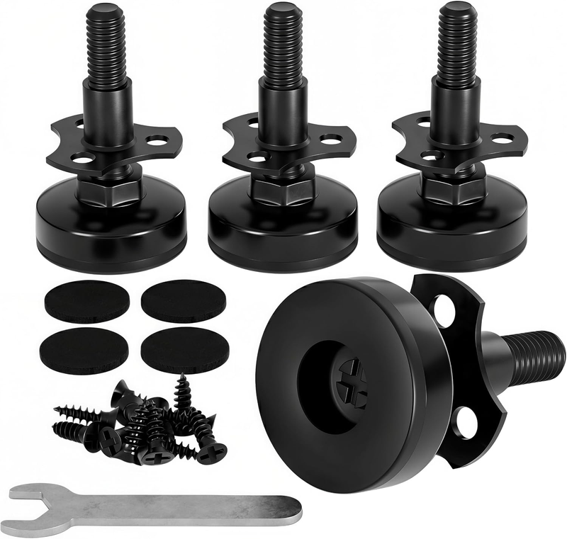 Furniture Leveling Feet 3/8-16 Thread for Chairs Cabinets Tables 4Pk