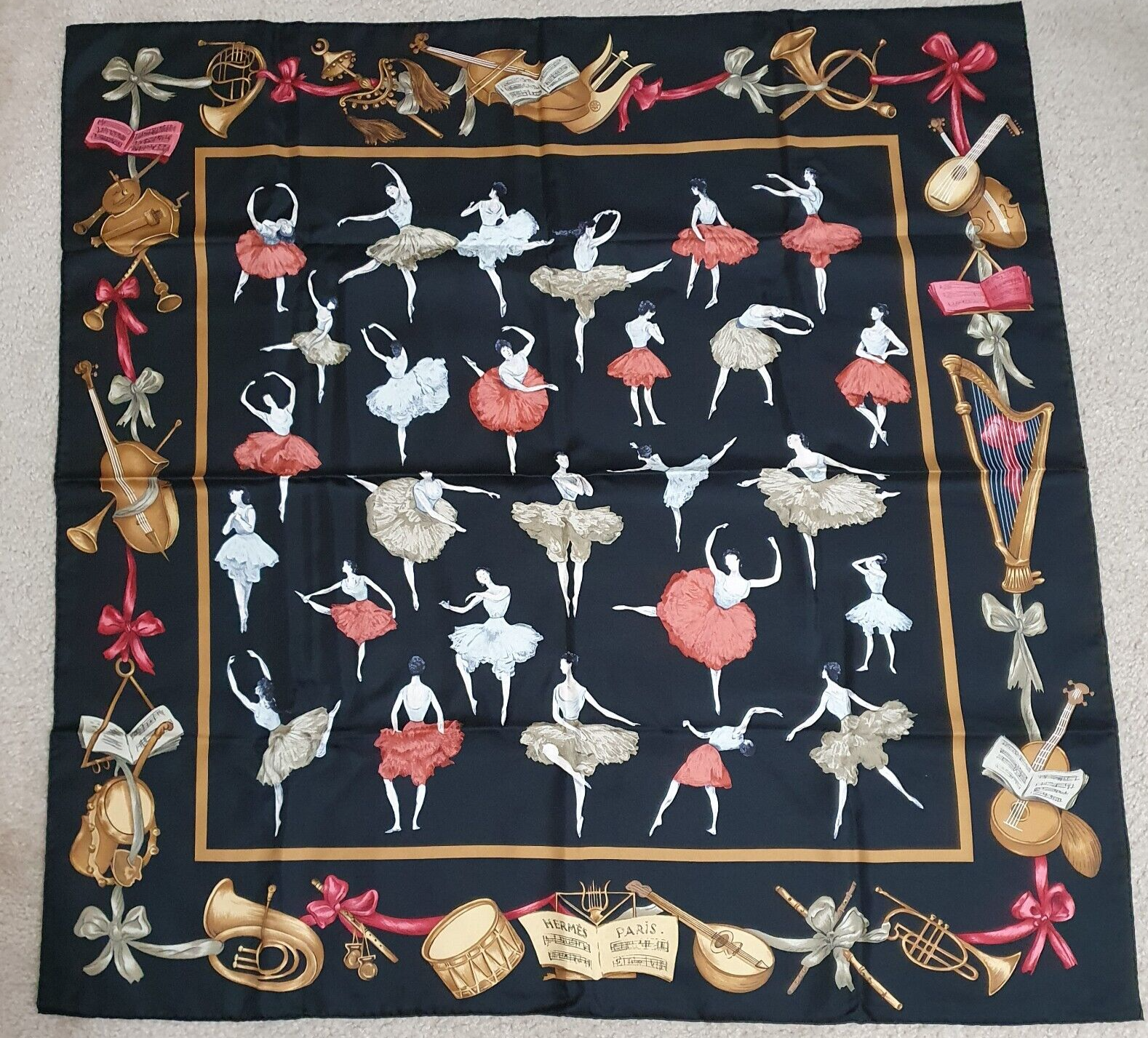 Authentic HERMES Scarf 100% Silk La Danse | eBay