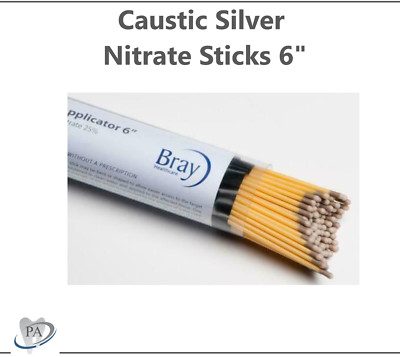 10 Silver Nitrate Sticks 6'' Caustic Individual Sticks, Double Dipped Exp 2027