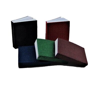 Melody Jane Dolls House 5 Bound Books with Pages Study School Library Accessory 