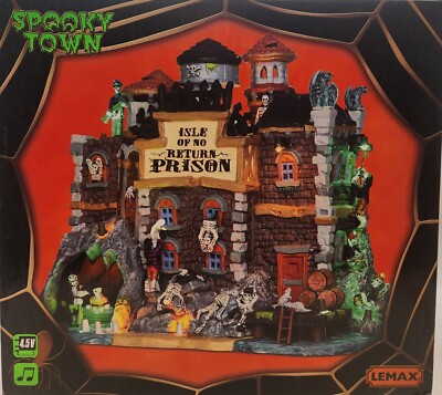 Lemax Spooky Town 45664 ISLE OF NO RETURN PRISON 2014 RARE!!