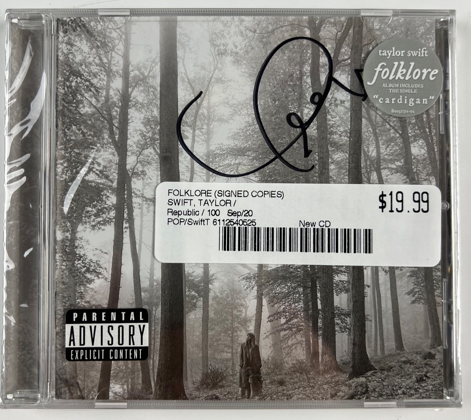 Taylor Swift Signed Autograph Folklore CD Booklet Still Taylor Swift Signed Autograph Folklore CD Booklet Still