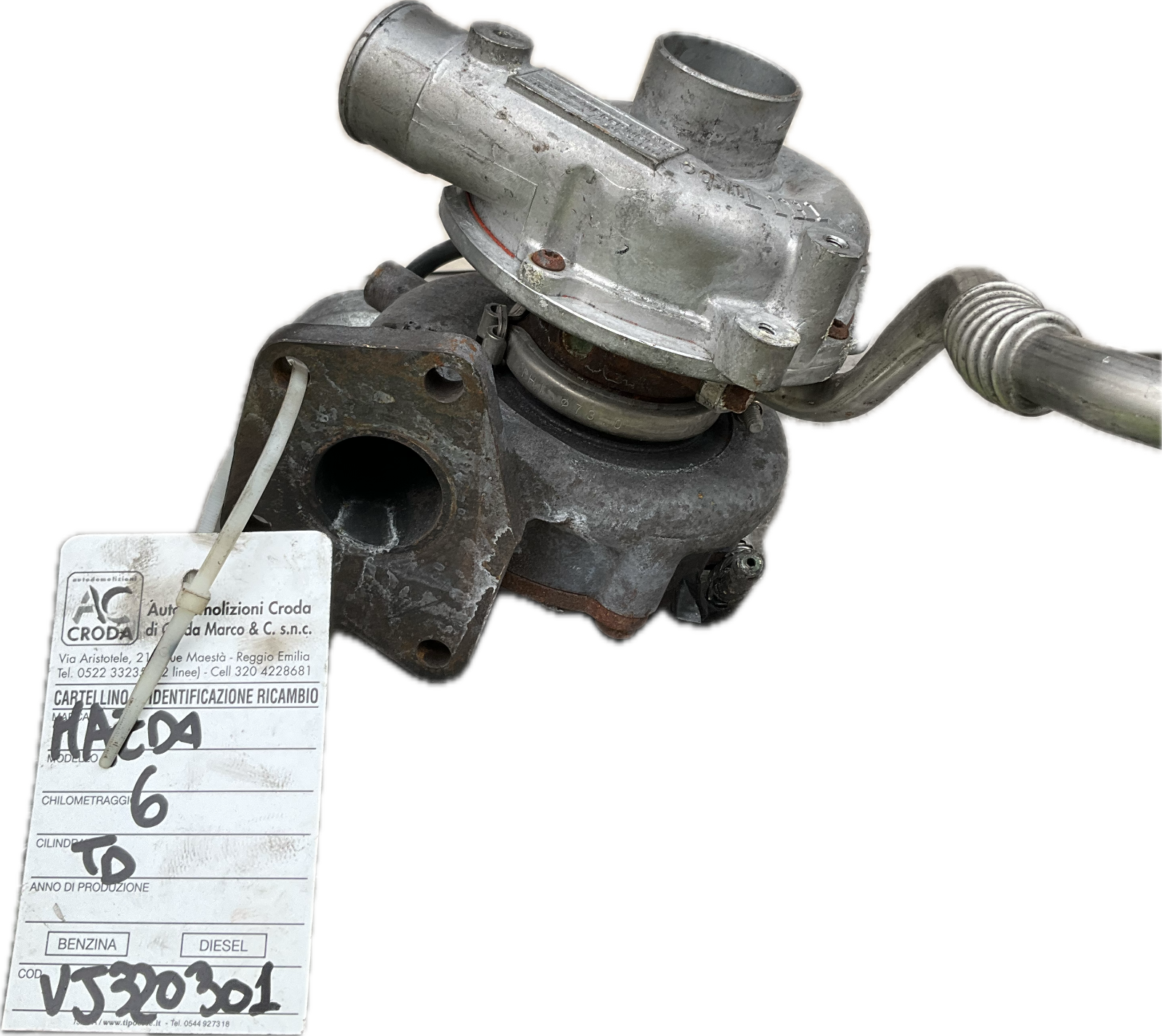 Turbo turbina turbocompressore per MAZDA 6 2.0 DIESEL codice ricambio: VJ320301