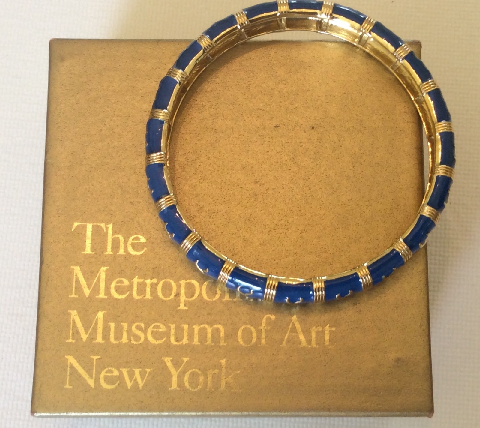 MMA Modern Museum of Art Egyptian STERLING SILVER Enamel Bangle Bracelet