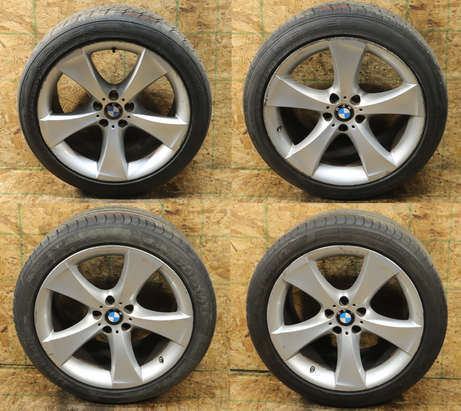 20 Inch Staggered Wheel Set Star Spoke 259 Style Light Alloy
