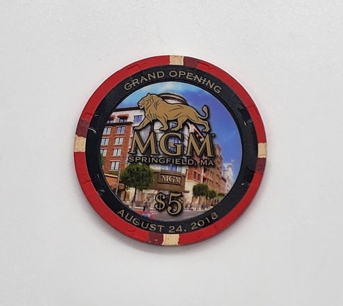 $5 MGM SPRINGFIELD GRAND OPENING CASINO POKER CHIP 2018 MASSACHUSETTS MINT $5 MGM SPRINGFIELD GRAND OPENING CASINO POKER CHIP 2018 MASSACHUSETTS MINT