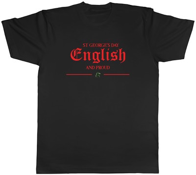 St George's Day English And Proud Green Dragon Mens Unisex T-Shirt Tee Gift