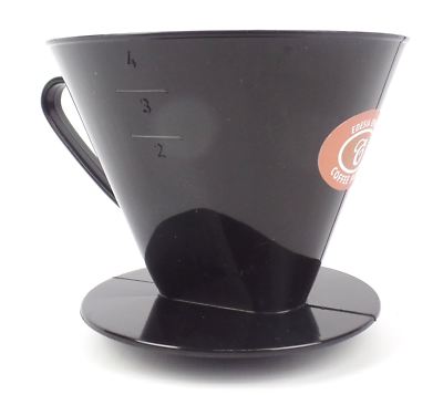 Size 4 / 1x4 Reusable Plastic Coffee Filter Paper Cone Dripper Maker Brewer