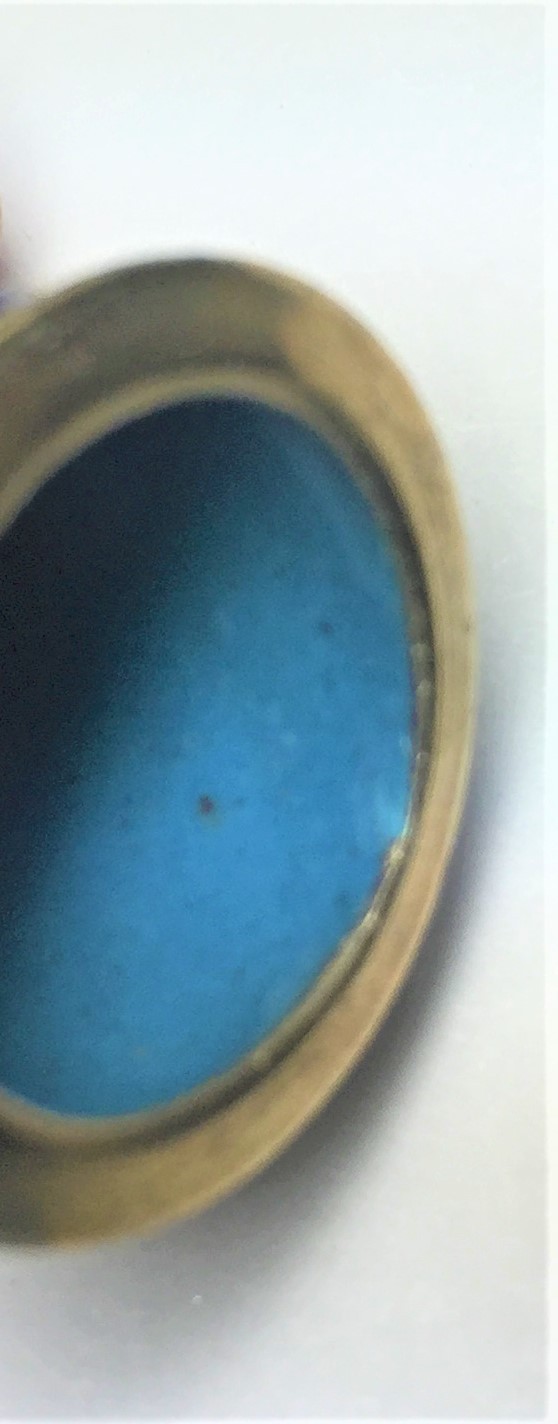 Genuine Cloisonne Enamel Decorative Floral Design Thimble Beautiful Condition