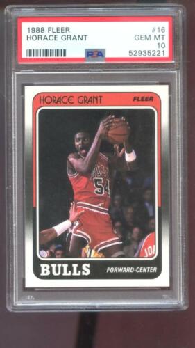 1988-89 Fleer #16 Horace Grant ROOKIE RC PSA 10 Graded Basketball Card NBA 1989. rookie card picture