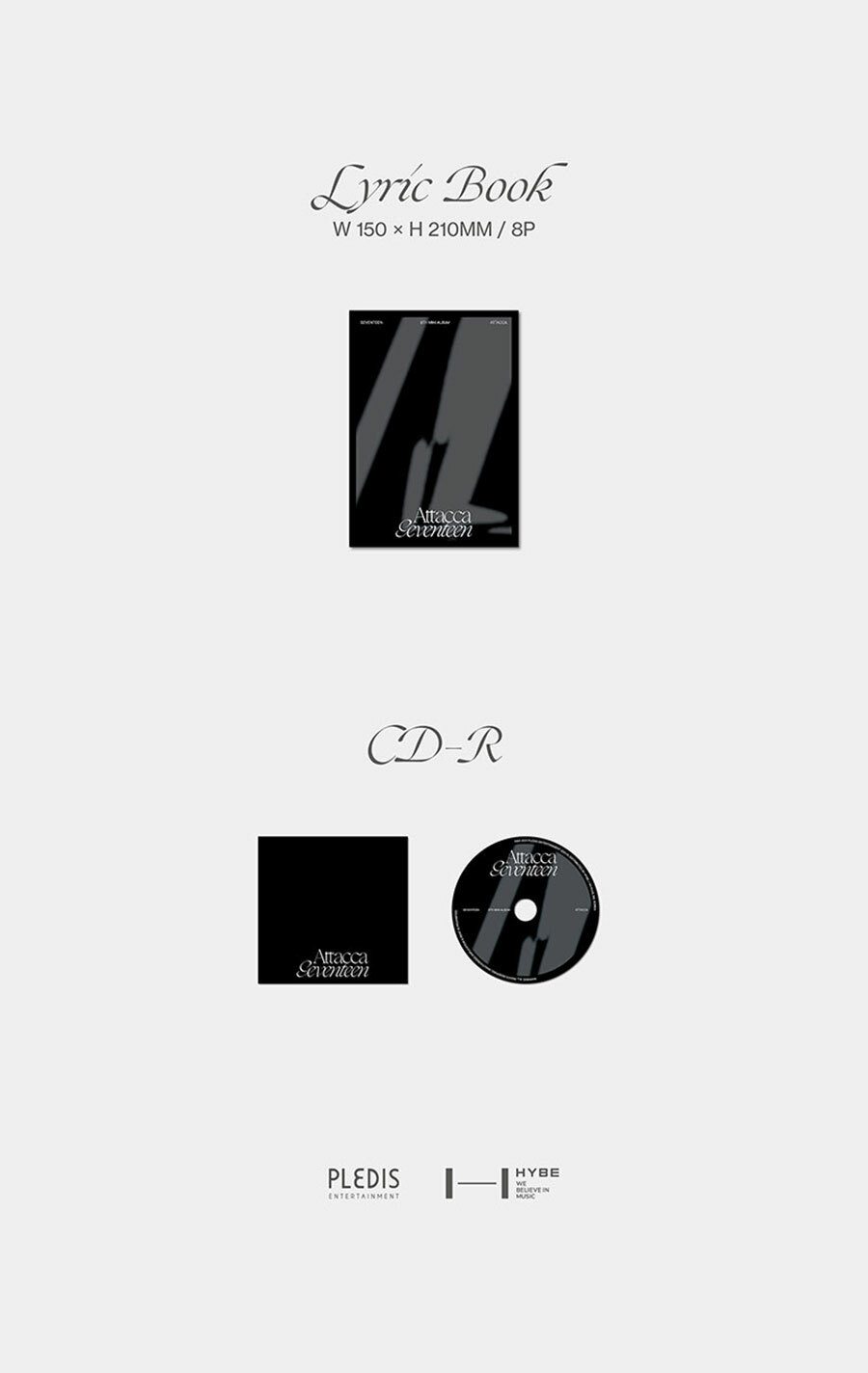 SEVENTEEN ATTACCA 9th Mini Album CARAT Ver CD+Binder+Booklet