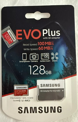Samsung EVO Plus 128GB Micro SDHC Flash Memory Card 100MB/S