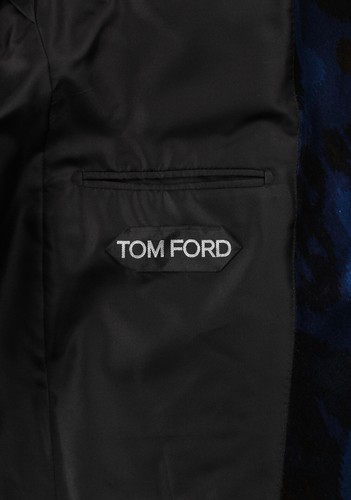 Pre-owned Tom Ford Alexander Blue Black Cocktail Tuxedo Dinner Jacket Size 52 It / ...