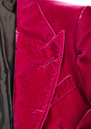Pre-owned Tom Ford Shelton Velvet Red Tuxedo Dinner Jacket Size 54 It / 44r U.s.
