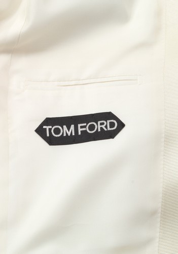 Pre-owned Tom Ford Windsor Ivory Signature Tuxedo Dinner Jacket Size 46 It / 36r U.s. In White