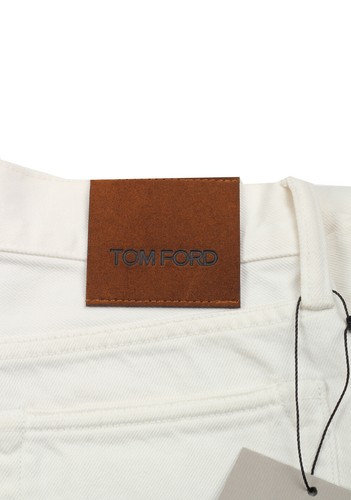 Pre-owned Tom Ford Off White Straight Fit Jeans Tfd002 Size 45 It / 29 U.s.