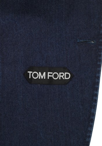 Pre-owned Tom Ford Shelton Blue Denim Sport Coat Size 48 / 38r U.s. Jacket Blazer ...