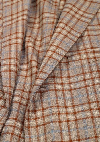 Pre-owned Boglioli K Jacket Brown Checked Suit Size 48 / 38r U.s. With Tags