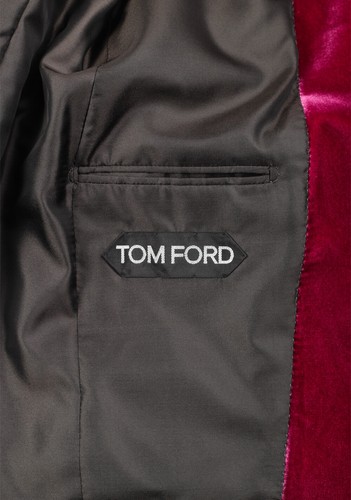 Pre-owned Tom Ford Cooper Velvet Red Tuxedo Dinner Jacket Size 52 It / 42r U.s.