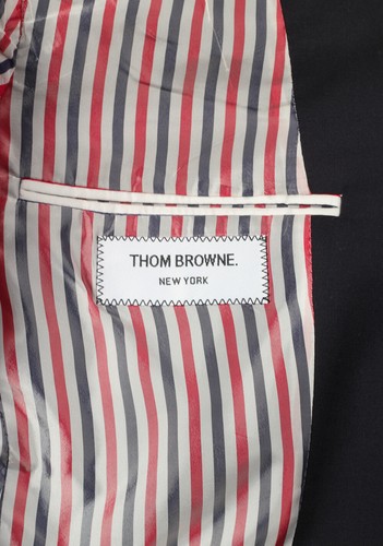 Pre-owned Thom Browne York 4 Bar Blue Blazer Sport Coat Size 38 It / 2 U.s.