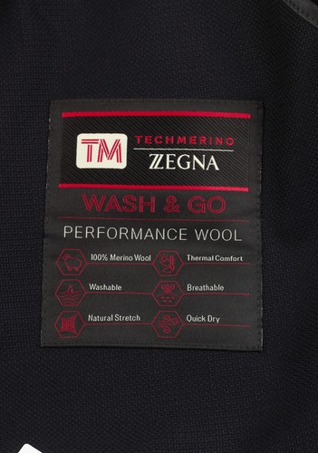 Pre-owned Zegna Z  Techmarino Blue Bomber Jacket Coat Size 50s It / 40s U.s. With Tags