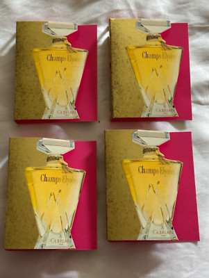 Lot of 4 Vintage Guerlain Champs Elysees 2ml .06 Fl Oz EDP Perfume Travel Size