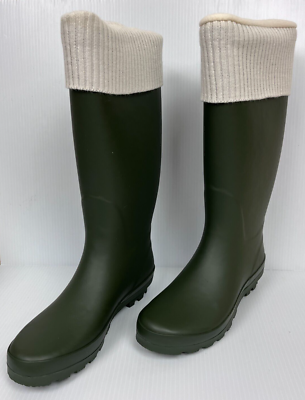 SERRA Ladies Tall Rain Boots Women s Size 7 Grey Liner Socks Included NIB