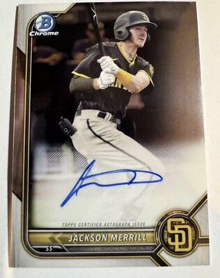 20 Card MLB Baseball Mystery Pack! 2 Autos, 5 1st Bowmans - Merrill Chrome Auto