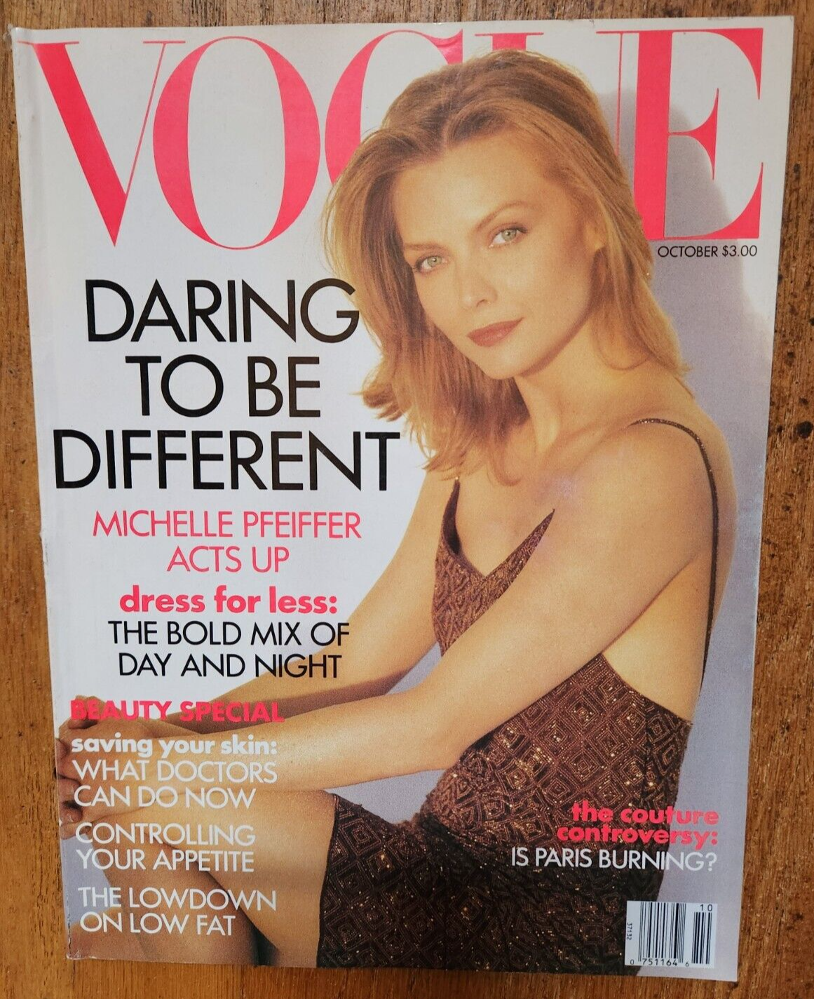 VOGUE Magazine October 1991 Michelle Pfeiffer DARING TO BE