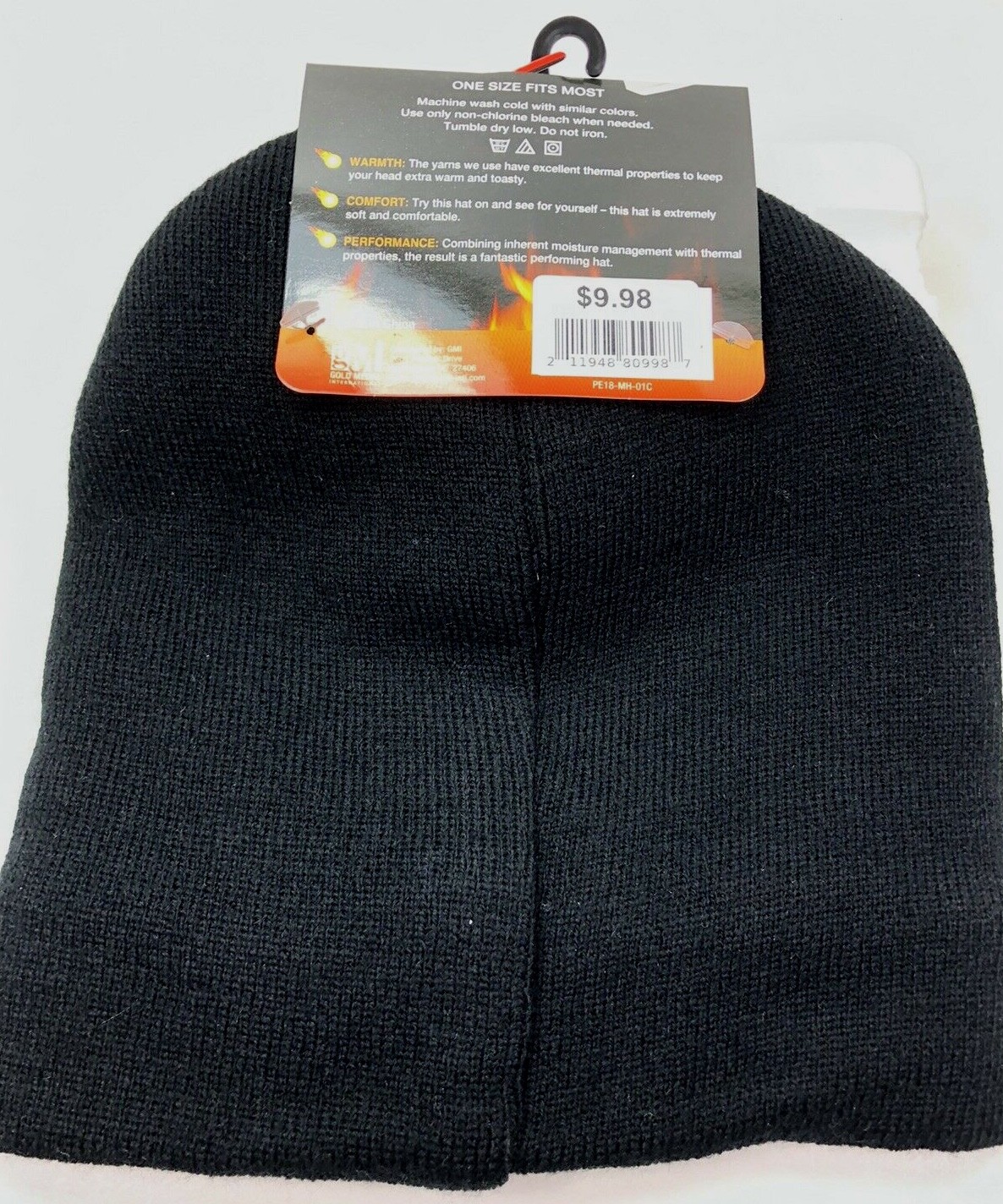 Polar Extreme / Mens / Lined Insulated Thermal Hat / Black / Warm / Comfortable