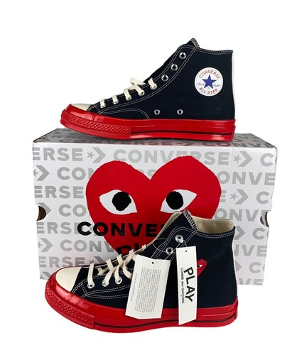 Кроссовки Converse Chuck Taylor All Star 70 Hi Comme Garcons PLAY Черный Красный Межподошва Размер 9