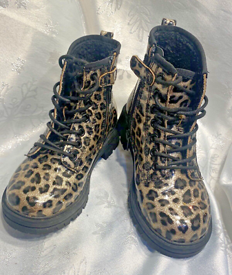 Wide fit leopard best sale boots