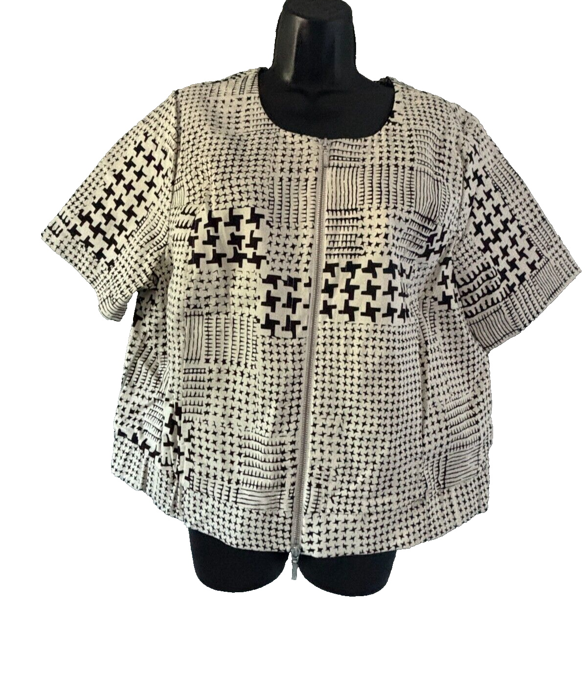 NWT CAbi Style #931 Coupe Bomber Jacket Short Sleeves Double