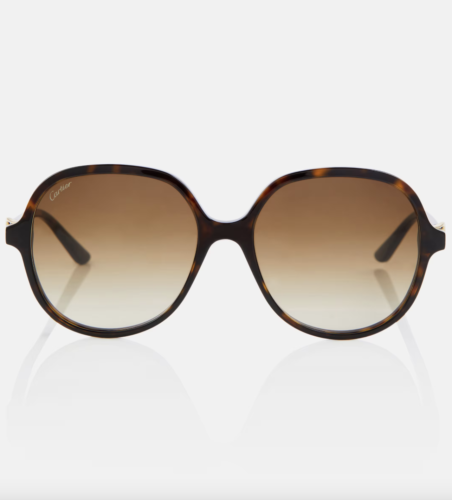 Pre-owned Cartier Ct0350s-002 Havana Sunglasses In Brown
