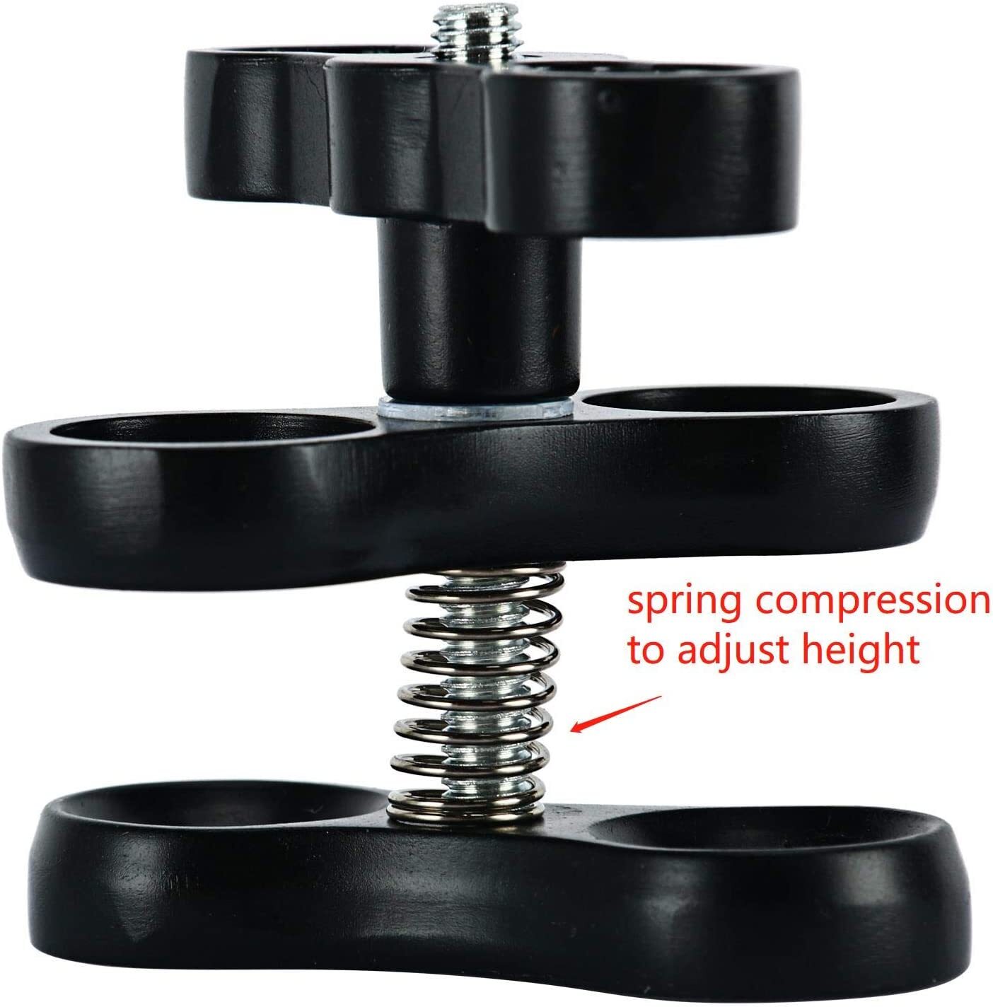 (1 Inch,2Pack) Black Standard Underwater Ball Clamp Mount Light Arm S