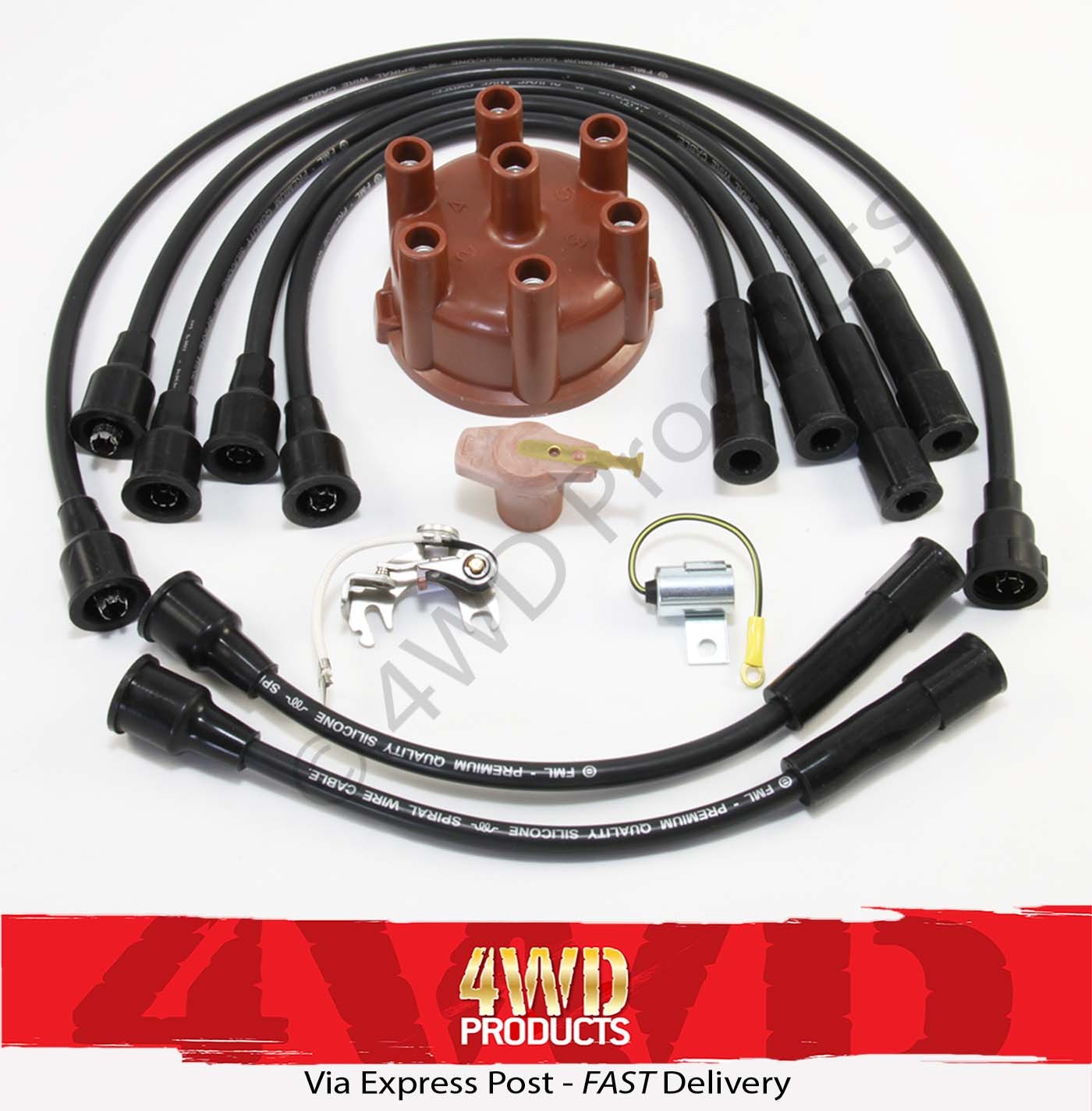 Ignition & Spark Plug/Lead kit for LandCruiser FJ62 FJ70 FJ73 FJ75 4.0